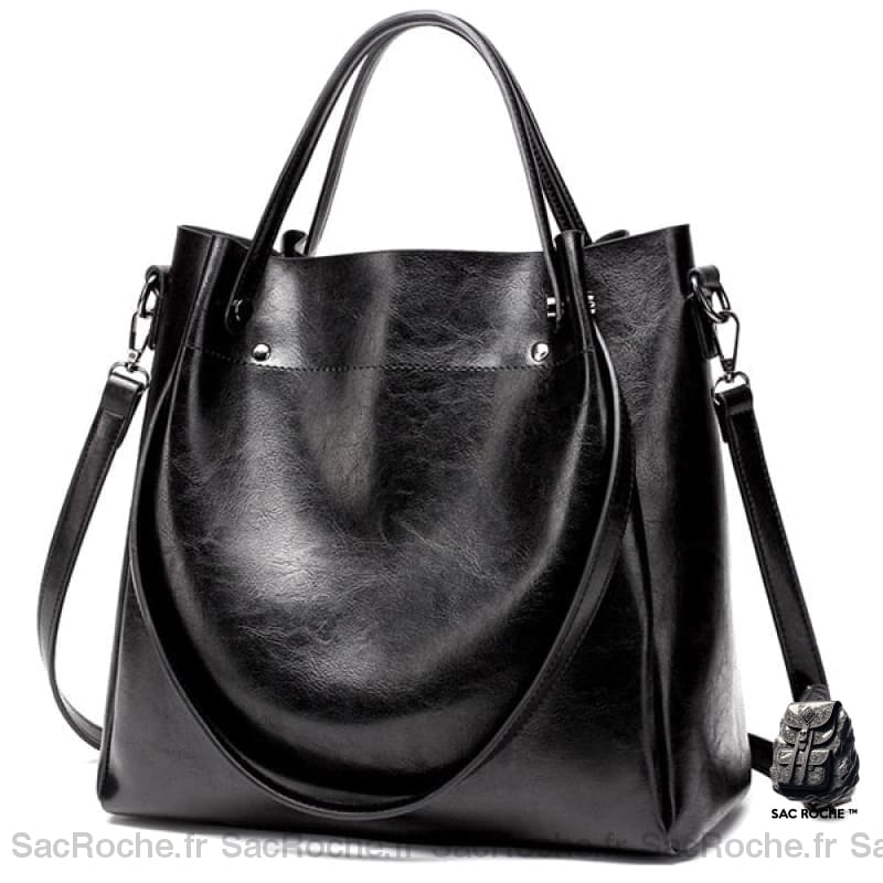 Sac Main Femme Cuir Abordable Noir À