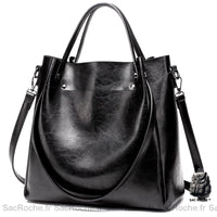 Sac Main Femme Cuir Abordable - modèle Noir - Sac Roche ™