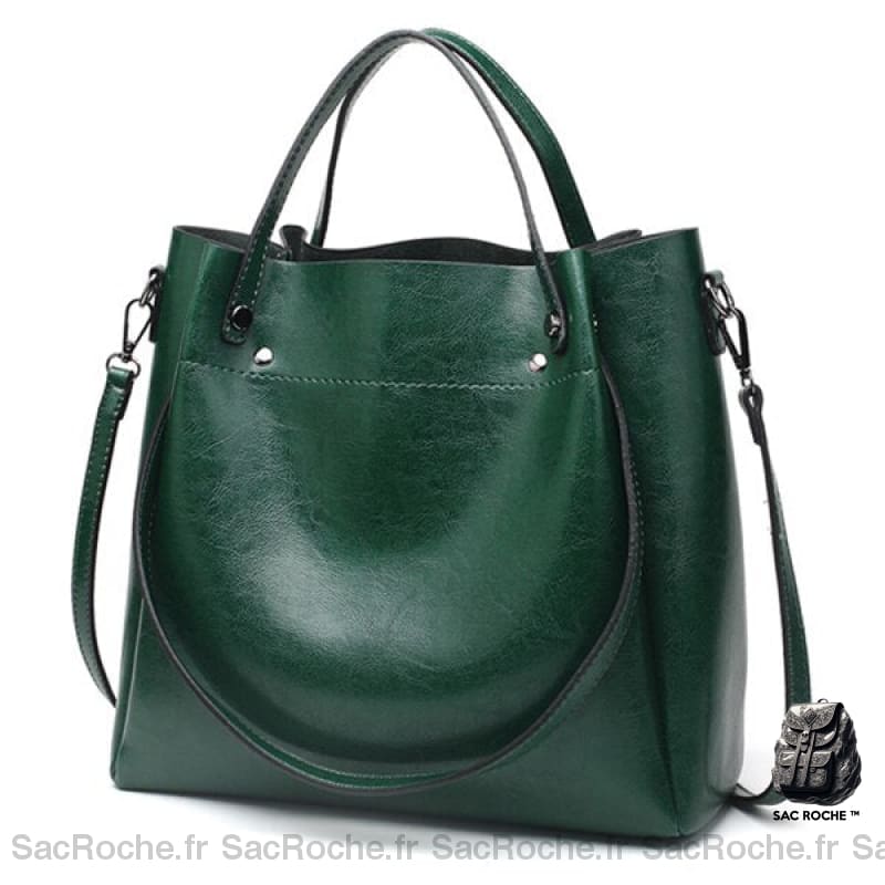 Sac Main Femme Cuir Abordable Vert À