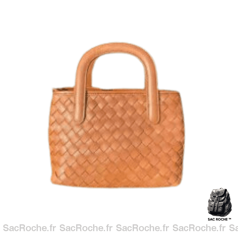 Sac Main Femme Cuir Artisanal Camel À