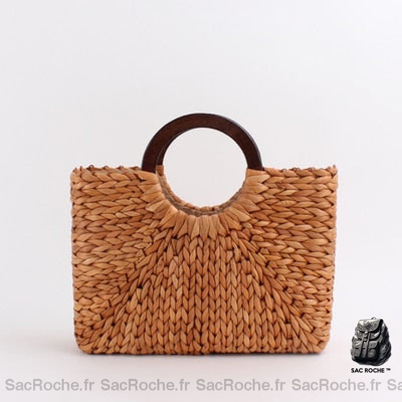 Sac Main Femme Cuir Artisanal Marron À
