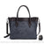 Sac Main Femme Cuir Authentique - modèle Bleu marine / 30 x 12 x 20 cm - Sac Roche ™