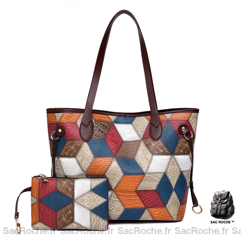 Sac Main Femme Cuir Couleurs Variées 1 / 30X26X19Cm À