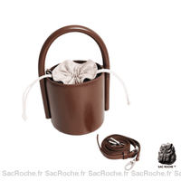 Sac Main Femme Cuir Élégant - modèle Marron - Sac Roche ™