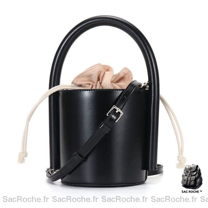 Sac Main Femme Cuir Élégant Noir À