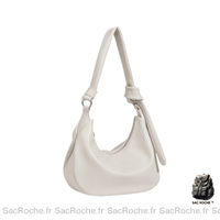 Sac Main Femme Cuir Épaule - modèle Blanc / 23x11.5x19cm - Sac Roche ™