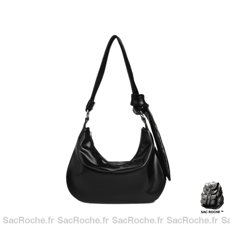 Sac Main Femme Cuir Épaule Noir / 23X11.5X19Cm À