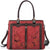 Sac Main Femme Cuir Graine Noir - modèle Rouge / 29.5x13x23cm - Sac Roche ™