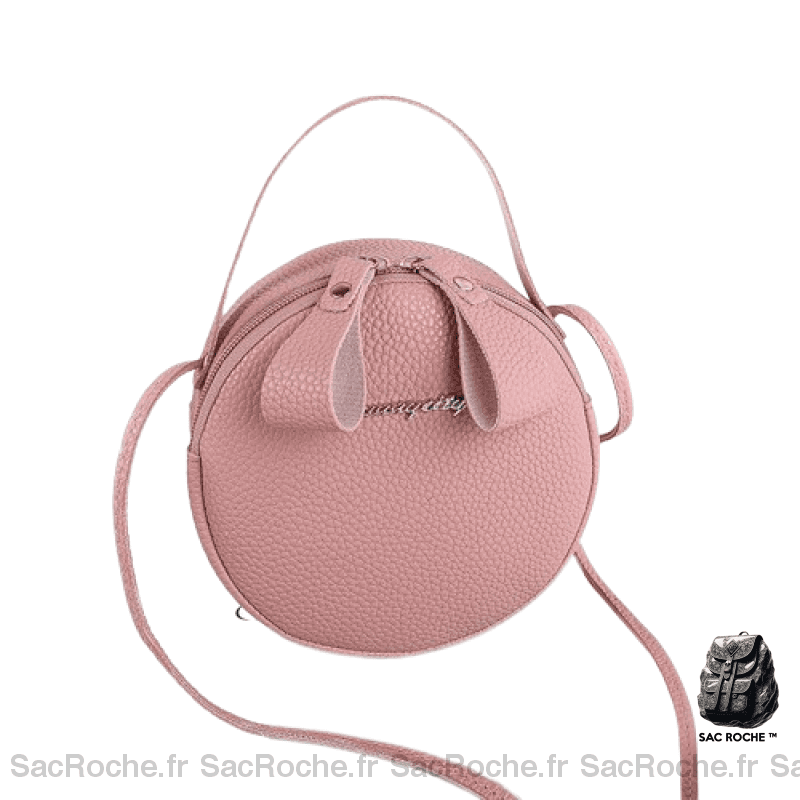 Sac Main Femme Cuir Grainé Rose / 17X7X17Cm À Main Femme
