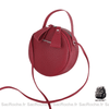 Sac Main Femme Cuir Grainé Rouge / 17X7X17Cm À Main Femme
