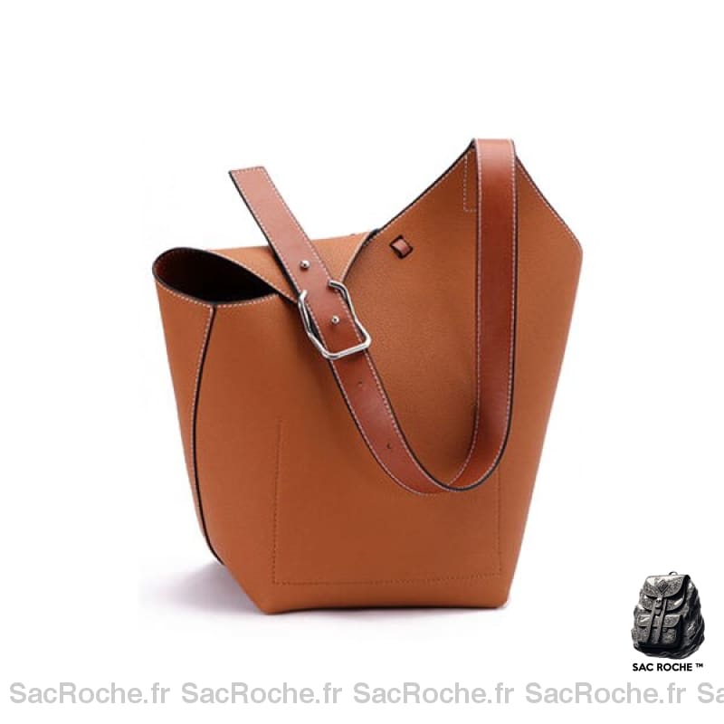 Sac Main Femme Cuir Haut De Gamme Marron Clair À