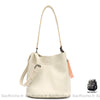 Sac Main Femme Cuir Italien Blanc / 22X16X22Cm À