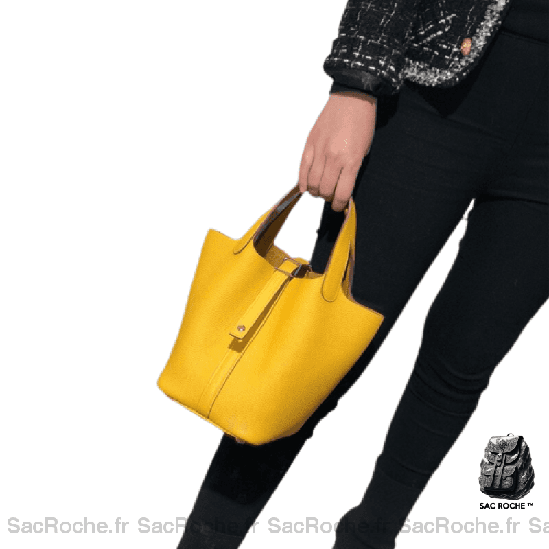 Sac Main Femme Cuir Jaune Chic / S À