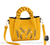 Sac Main Femme Cuir Luxe - modèle Jaune / 22x20x12cm - Sac Roche ™