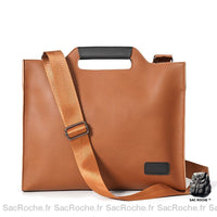 Sac Main Femme Cuir Marron À