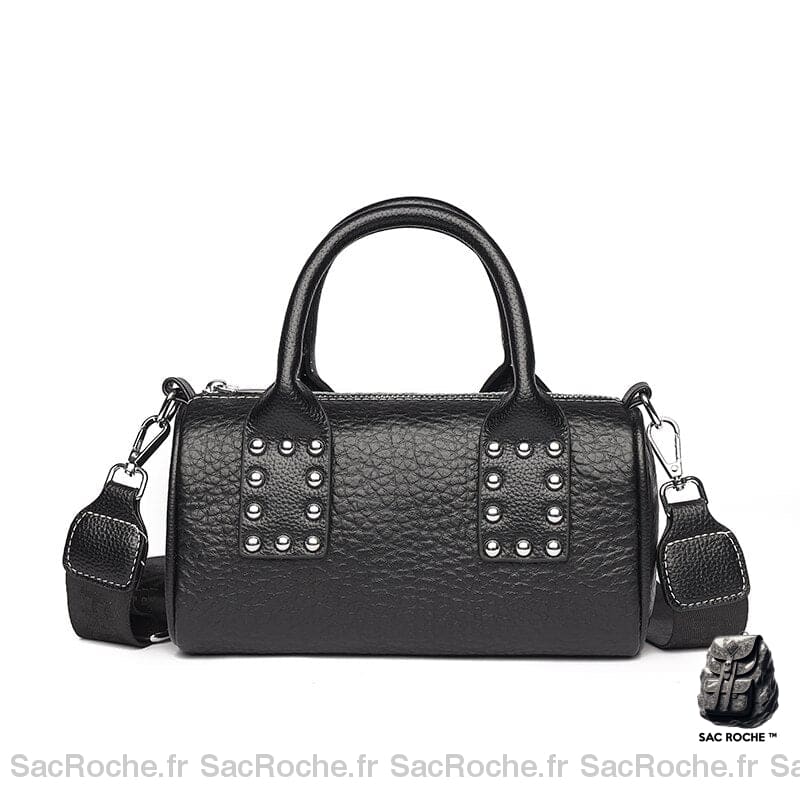 Sac Main Femme Cuir Mini Noir / 22.5X12X10.5Cm À