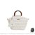 Sac Main Femme Cuir Moderne - modèle Blanc / 32x11x20cm - Sac Roche ™