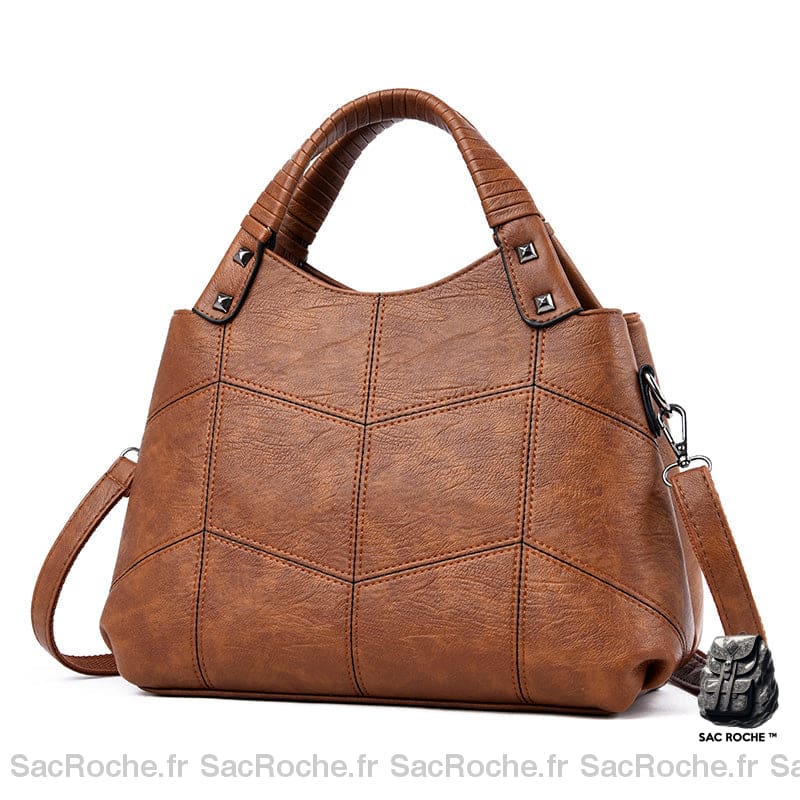 Sac Main Femme Cuir Multi Compartiments Spacieux Sac À Main Femme