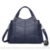 Sac Main Femme Cuir Multi Compartiments Spacieux Bleu Sac À Main Femme