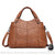 Sac Main Femme Cuir Multi Compartiments Spacieux - modèle Marron - Sac Roche ™