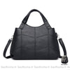 Sac Main Femme Cuir Multi Compartiments Spacieux Noir Sac À Main Femme