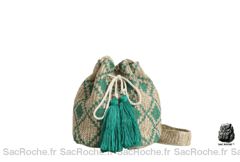 Sac Main Femme Cuir Naturel Vert / 22X24X18Cm À