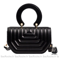 Sac Main Femme Cuir Noir - Sac Roche ™