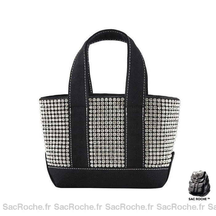 Sac Main Femme Cuir Noir À