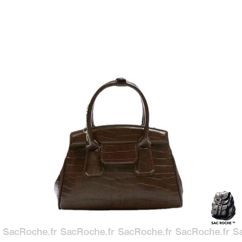 Sac Main Femme Cuir Noir À