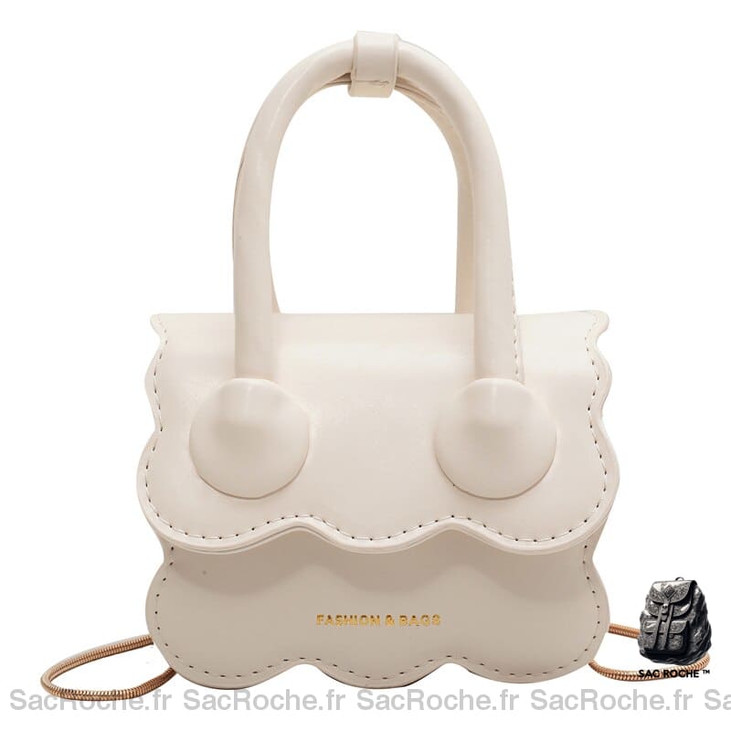 Sac Main Femme Cuir Noir Blanc À
