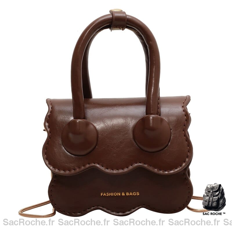 Sac Main Femme Cuir Noir Café À