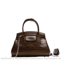 Sac Main Femme Cuir Noir - modèle Café - Sac Roche ™