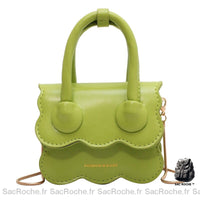 Sac Main Femme Cuir Noir - modèle Vert - Sac Roche ™