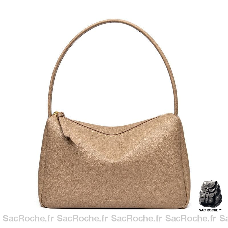 Sac Main Femme Cuir Pas Cher Abricot / 28X19X7Cm À