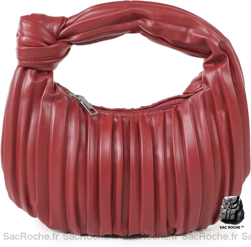 Sac Main Femme Cuir Rouge À