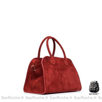 Sac Main Femme Cuir Rouge Moderne - Sac Roche ™