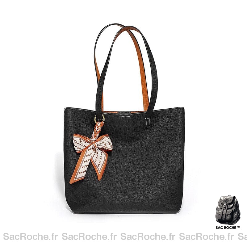 Sac Main Femme Cuir Simili Black À