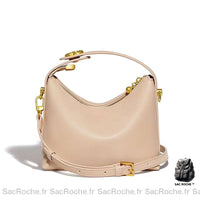 Sac Main Femme Cuir Souple - modèle Abricot / 18x12x16cm - Sac Roche ™