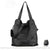 Sac Main Femme Cuir Souple - modèle Noir / 37 x 18 x 40cm - Sac Roche ™