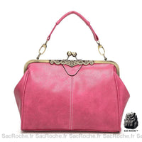 Sac Main Femme Cuir Souple Prix Bas - modèle Rose Red - Sac Roche ™
