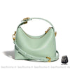 Sac Main Femme Cuir Souple Vert Clair / 18X12X16Cm À