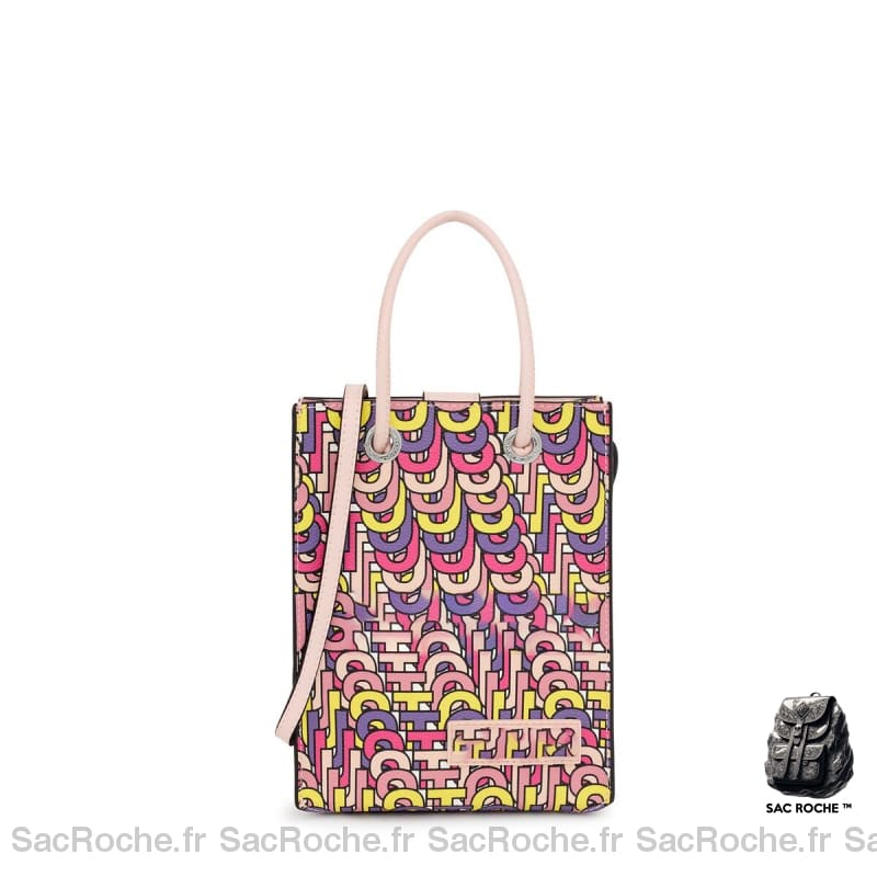 Sac Main Femme Cuir Synthétique Multicolor À