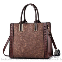 Sac Main Femme Cuir Tendance - modèle Chocolat / 33cm - Sac Roche ™