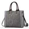 Sac Main Femme Cuir Tendance Gris / 33Cm À