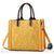 Sac Main Femme Cuir Tendance - modèle Jaune / 33cm - Sac Roche ™