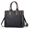 Sac Main Femme Cuir Tendance Noir / 33Cm À