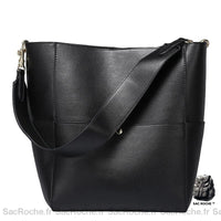 Sac Main Femme Cuir Véritable - modèle Noir / 25x31x15.5cm - Sac Roche ™
