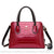 Sac Main Femme Cuir Vernis Imprimé Croco - modèle Rouge - Sac Roche ™