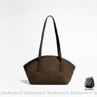 Sac Main Femme Daim Chic - modèle Marron café - Sac Roche ™