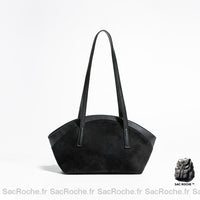 Sac Main Femme Daim Chic - modèle Noir - Sac Roche ™